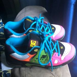 A pair of DC skate shoes